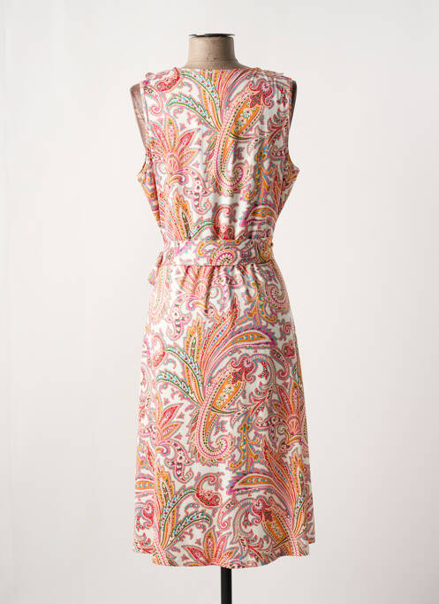 Robe mi-longue rose K-DESIGN femme