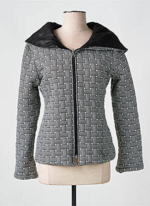 Veste casual tissage suedine noir LO! LES FILLES femme