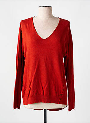 Pull col v manches longues orange ZILCH femme
