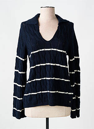 Pull col v manches longues bleu CREAM femme
