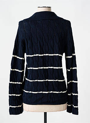 Pull col v manches longues bleu CREAM femme