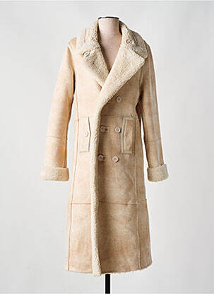 Manteau long beige K-DESIGN pour femme