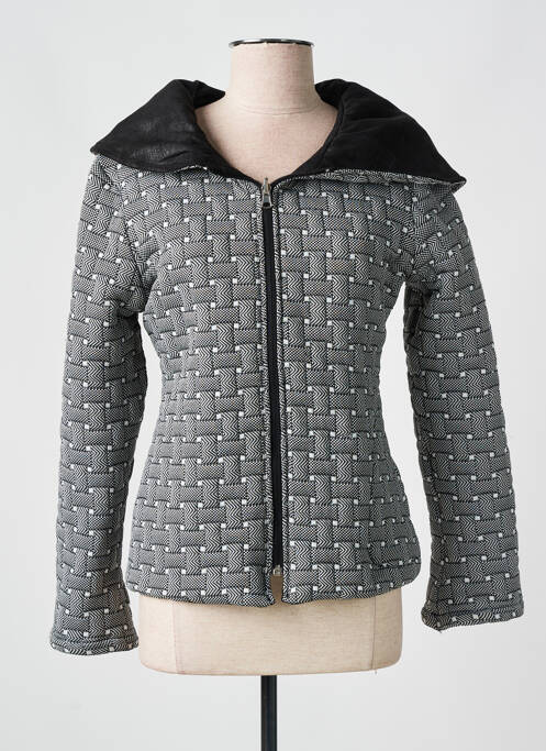 Veste casual tissage suedine noir LO! LES FILLES femme