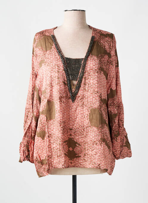 Blouse manches longues manches longues rose NÜ femme