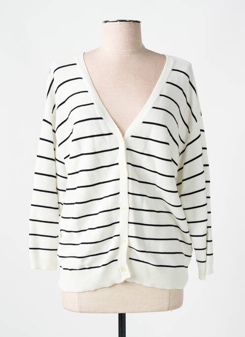 Gilet manches longues beige CREAM pour femme