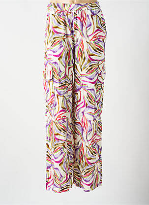 Pantalon large tissage popeline taille normale beige SURKANA femme