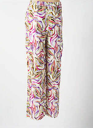 Pantalon large tissage popeline taille normale beige SURKANA femme