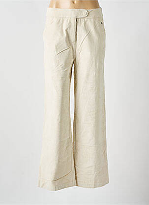 Pantalon flare stretch taille haute beige SURKANA femme