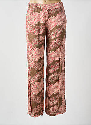 Pantalon large coupe fluide taille normale rose NÜ femme