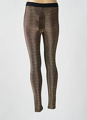 Legging effet matière satinée taille normale or CREAM femme