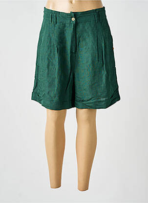 Short taille à pinces taille haute vert SURKANA femme