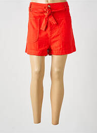 Short fermeture zippée sous rabat boutonné taille normale rouge HAPPY femme
