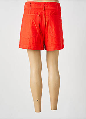 Short fermeture zippée sous rabat boutonné taille normale rouge HAPPY femme