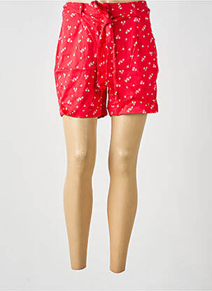 Short taille à pinces taille normale rouge ZILCH femme