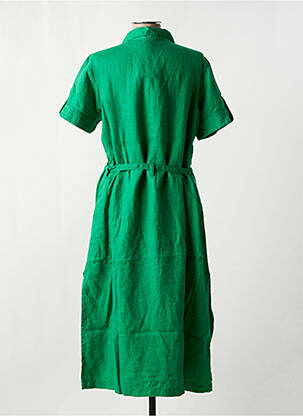 Robe longue manches courtes manches courtes vert ZILCH femme
