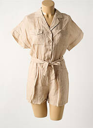 Combishort poches manches courtes beige THE KORNER femme