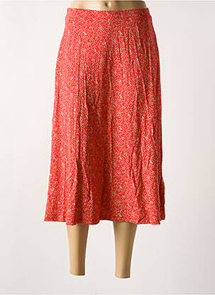 Jupe mi-longue coupe évasée orange ZILCH femme