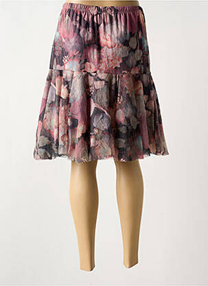 Jupe mi-longue stretch rose MYRINE ANTWERP femme