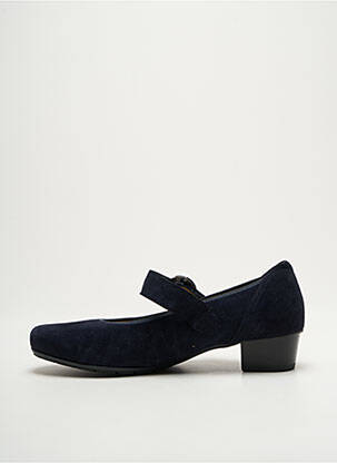 Ballerines fermeture scratch talon plat jusqu'à 3cm bleu ARA femme