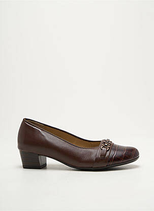 Escarpins tissage satiné talon de 4 à 6cm marron ARA femme