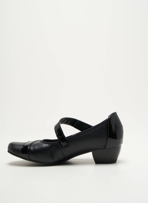 Ballerines fermeture scratch talon de 4 à 6cm noir INEA femme