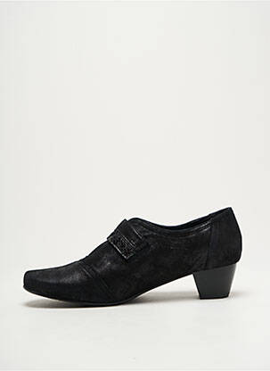 Chaussures de confort tissage satiné talon de 4 à 6cm noir ARTIKA SOFT femme