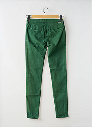 Pantalon chino tissage popeline taille normale vert fonce REIKO femme
