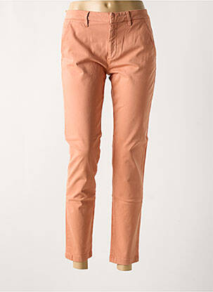 Pantalon chino tissage popeline taille normale orange REIKO femme