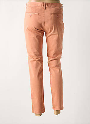 Pantalon chino tissage popeline taille normale orange REIKO femme