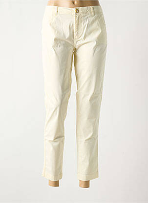 Pantalon chino tissage popeline taille normale beige REIKO femme