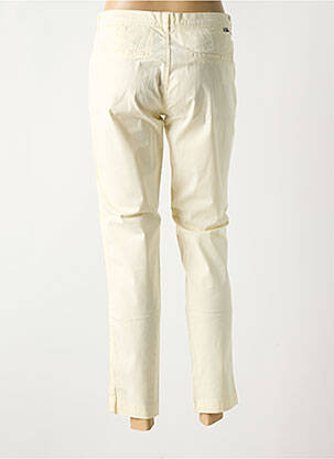 Pantalon chino tissage popeline taille normale beige REIKO femme