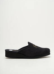 Chaussons/pantoufles bout rond talon de 4 à 6cm noir SEMELFLEX femme