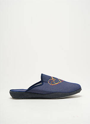 Chaussons/pantoufles talon plat jusqu'à 3cm bleu SEMELFLEX femme