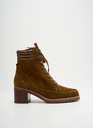 Bottines/boots fermeture zip et lacets talon de 4 à 6cm vert EMILIE KARSTON femme