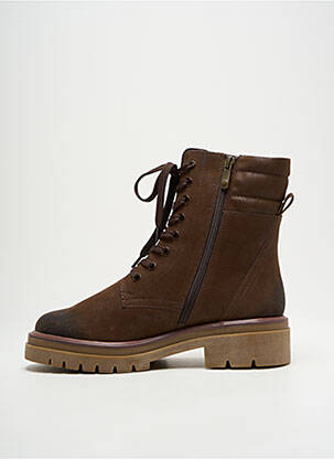 Bottines/boots tissage satiné talon de 4 à 6cm marron MARCO TOZZI femme