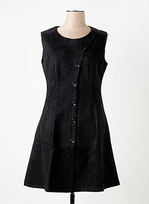 Robe mi-longue sans manche sans manche noir S.QUISE femme