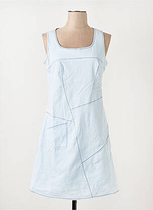 Robe mi-longue sans manche sans manche bleu S.QUISE femme