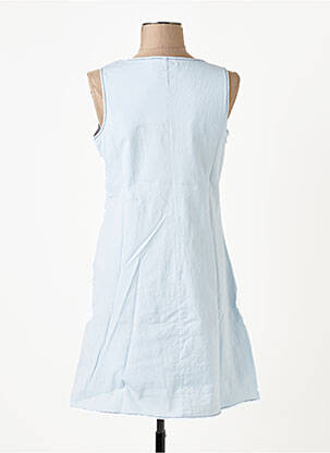 Robe mi-longue sans manche sans manche bleu S.QUISE femme