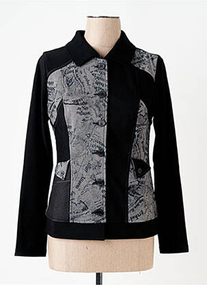 Veste casual finition intérieure doublée noir QUATRE VINGT JOURS femme