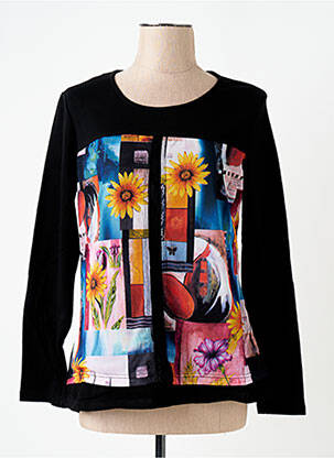 T-shirt manches longues manches longues noir S.QUISE femme
