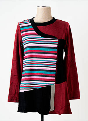 Tunique manches longues col rond rouge S.QUISE femme