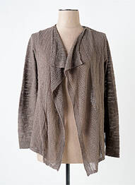 Gilet manches longues stretch gris DUGER femme