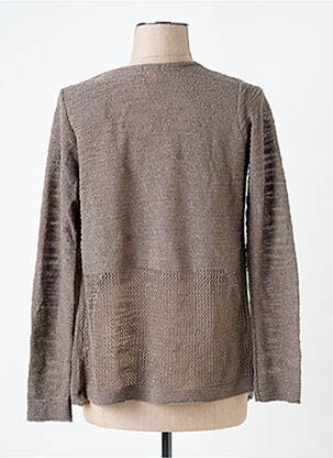 Gilet manches longues stretch gris DUGER femme