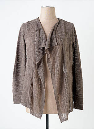 Gilet manches longues gris DUGER pour femme