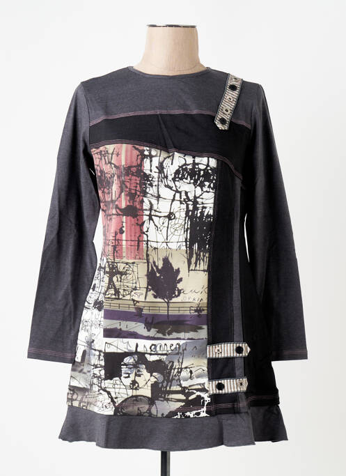 Tunique manches longues gris S.QUISE pour femme