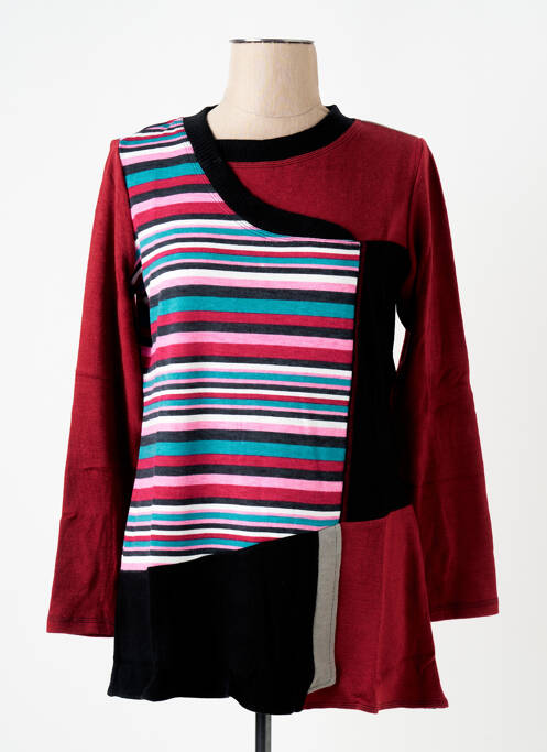 Tunique manches longues rouge S.QUISE pour femme