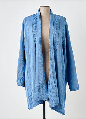 Gilet manches longues stretch bleu DUGER femme
