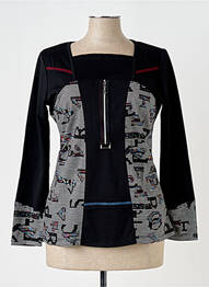 T-shirt manches longues manches longues noir L.S MODE femme