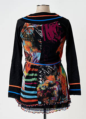 Tunique manches longues tissage crêpe noir S.QUISE femme
