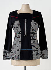 T-shirt noir L.S MODE pour femme seconde vue